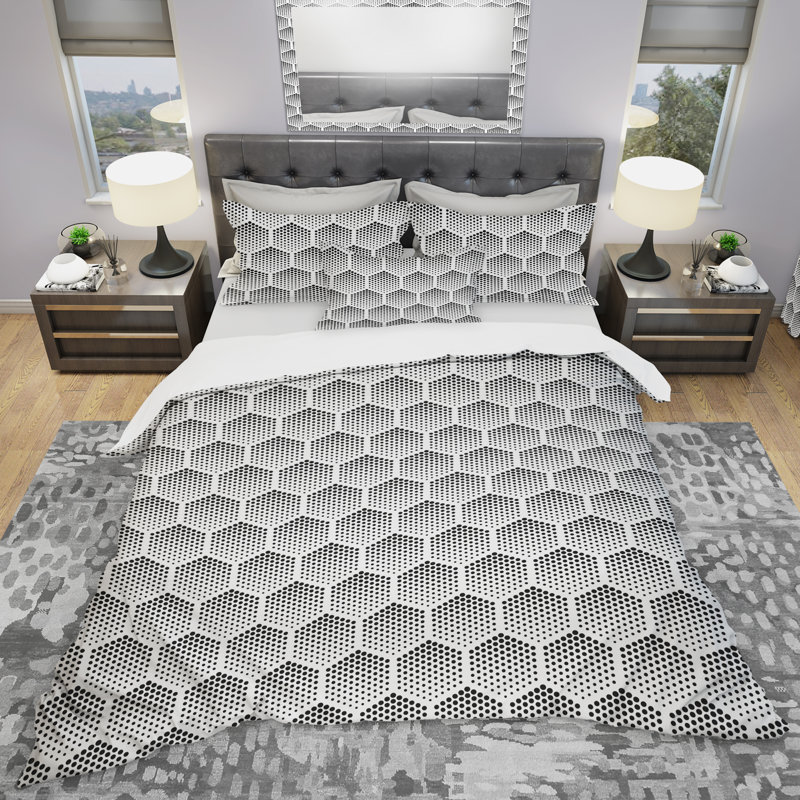 Ensemble de housse de couette moderne, Housse de couette très grand + 2 taies décoratives