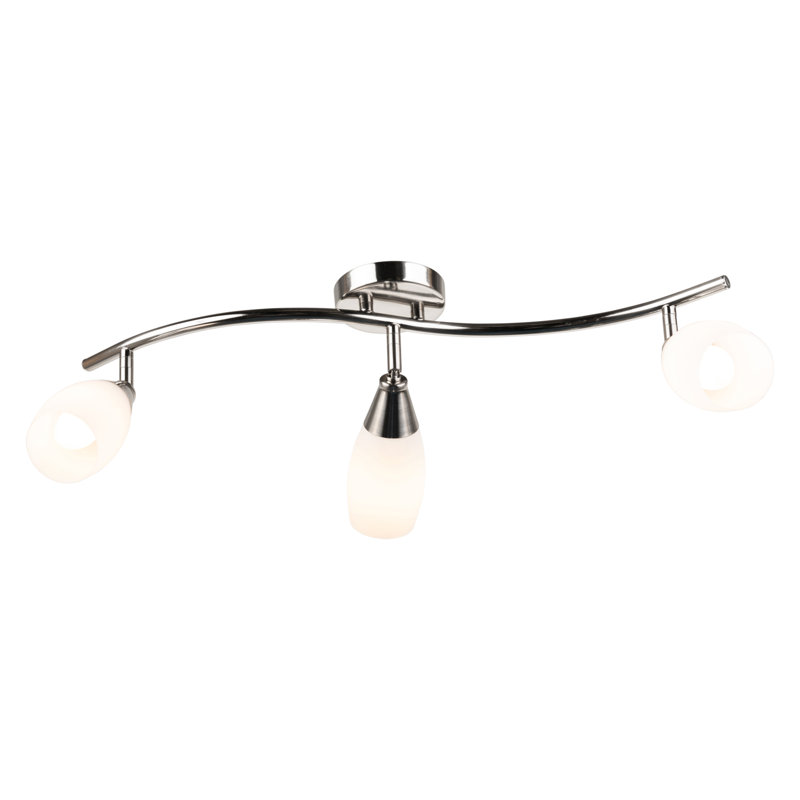 Arjon 3-Light 60cm Silver Ceiling Spotlight Bar