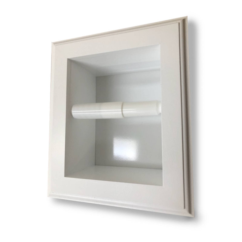 Porte-papier hygiénique encastré Tracy, Blanc