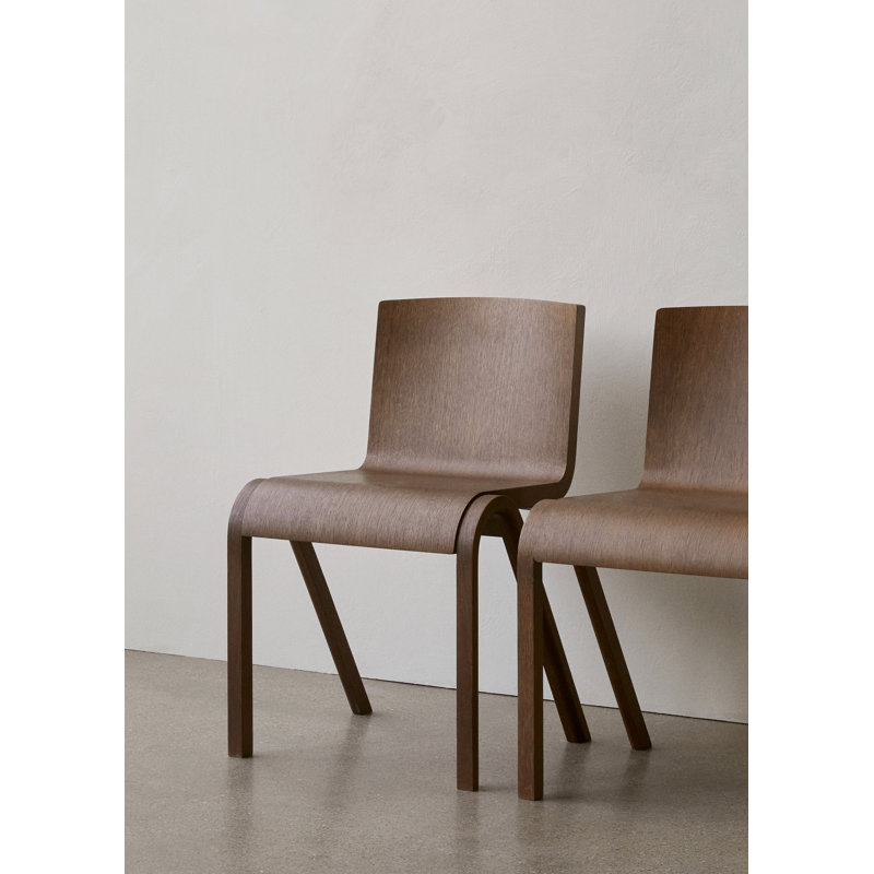 Ready Upholstered Dining Chair, Red Stained Oak, Bouclé 02 Acrylic