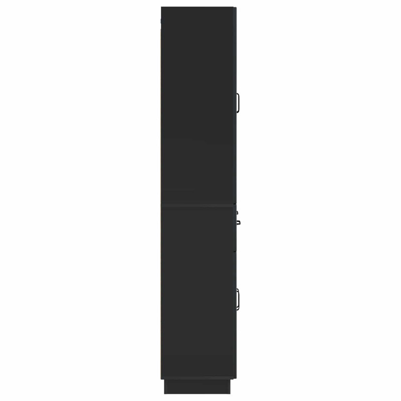 4 -Door 4 Storage Cabinet, Black