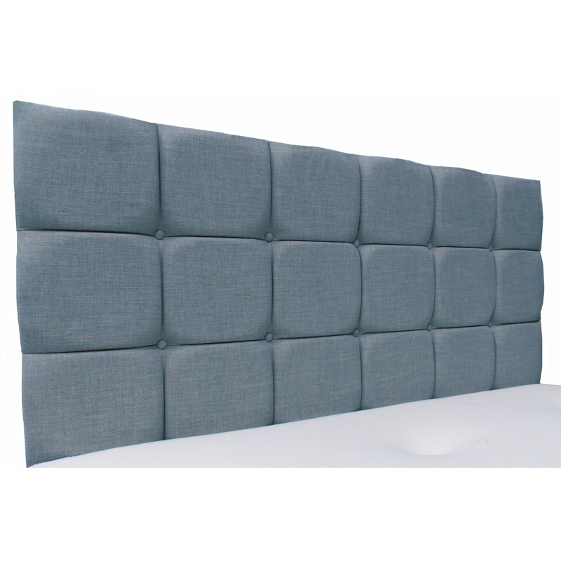 Lennart Upholstered Linen Headboard, Small Single (2'6), Duck Egg