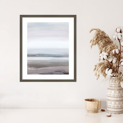 «Neutral Seascape I» par Wood, reproduction d'art encadrée