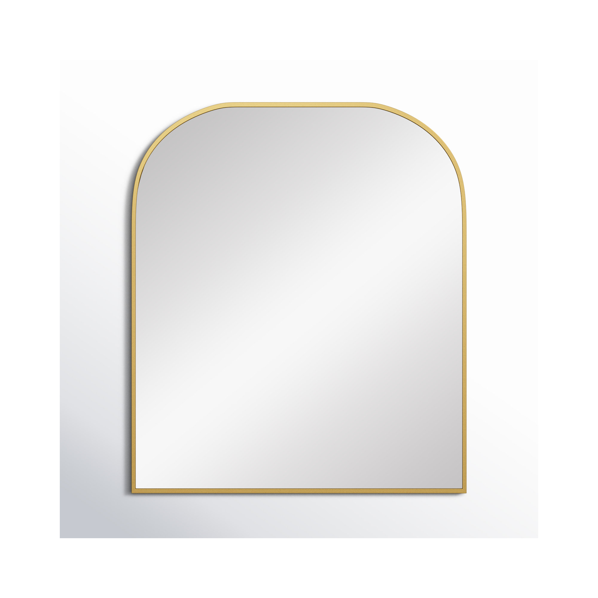 Sabine Metal Wide Arch Wall Mirror, 42" x 36", Brass