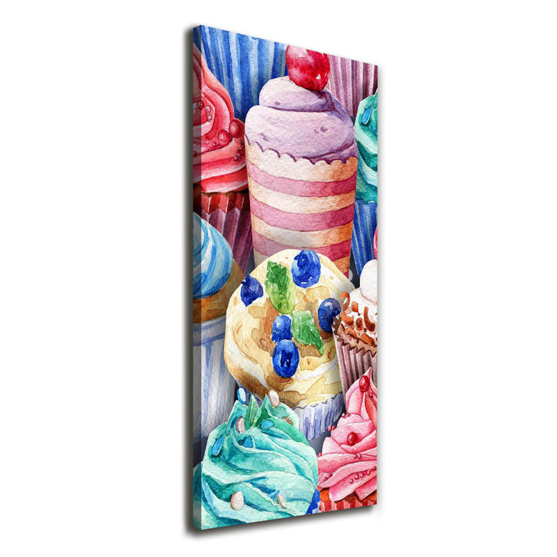 Colourful Muffins - Wrapped Canvas Print