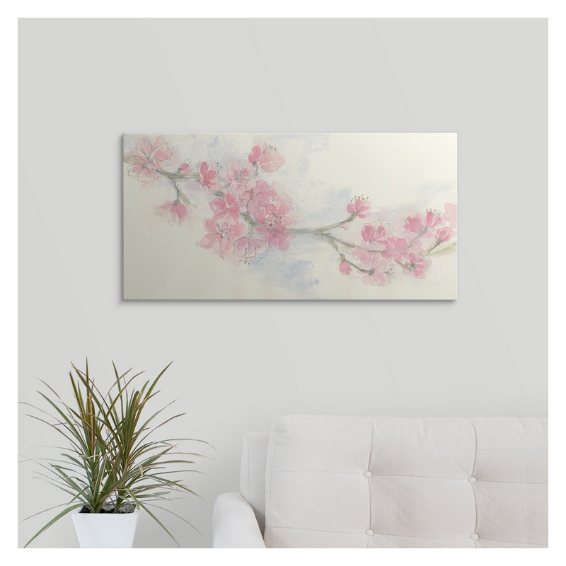 «Cherry Blossom II» par Chris Paschke, H 15 po x l 30 po x P 1,5 po, Toile