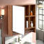 Armoire de toilette murale à miroir avec porte-serviettes, rangement dissimulé et ouvert-1530507817