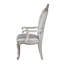 Fauteuil en tissu touffeté blanc Hollen