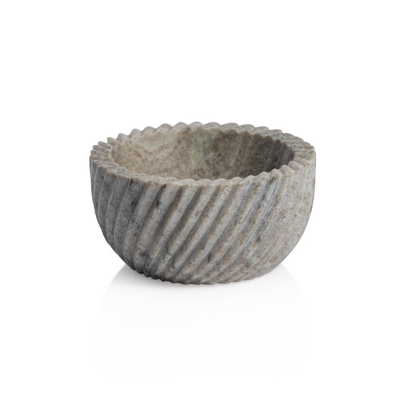Bol de service en marbre Ebenna Designs Trenna, Beige foncé