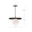 Luminaire suspendu sphère 1 lumière Carletta-66310539-66310536