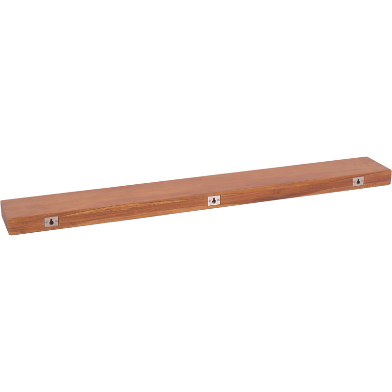 Aru Teak Floating Shelf, 2" H x 48" W x 6" D