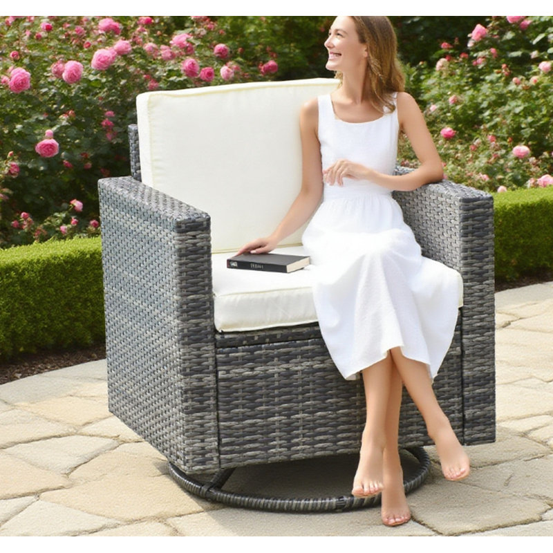 Chaise pivotante en rotin, chaise de salle à manger en osier