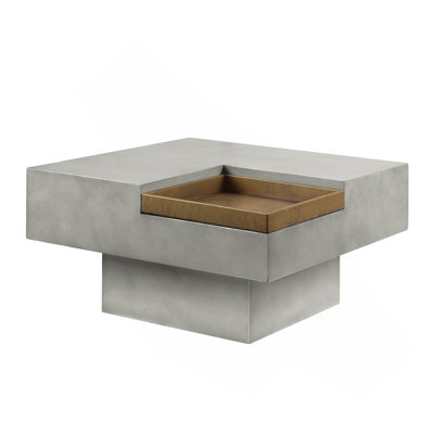 Coffee Table, Weathered Gray Finish