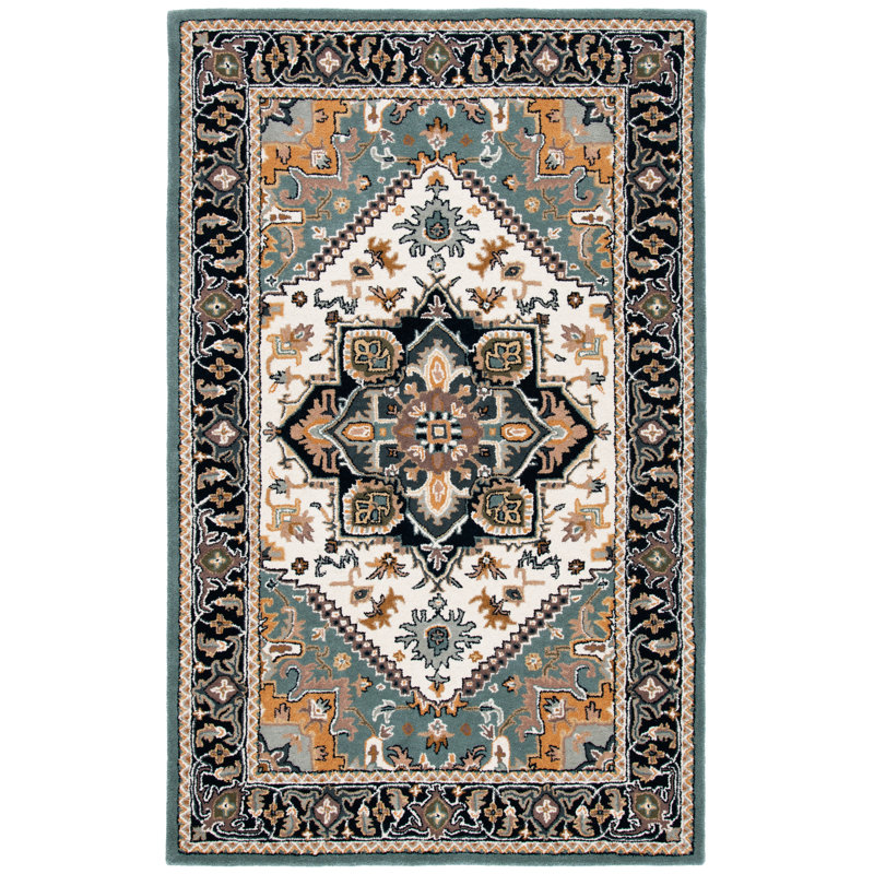 Heritage Hand Tufted Wool Oriental Rug, Rectangle 6' x 9'