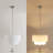 3-Light 20” White Modern Farmhouse Drum Chandelier Light with Adjustable Height for Dining Room.-2045137026