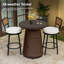 Table de foyer d'extérieur en rotin au propane H 37 po x l 31,5 po avec couvercle-101361609