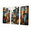 «Cubist Urbanism Horizon» - ensemble d'art mural sur toile Cubism-1507022016-1507022022