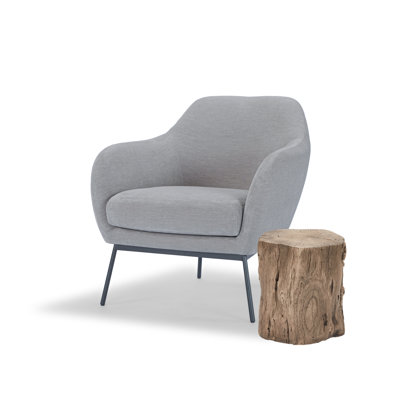 Brookleigh Solid Wood Stump Accent Stool