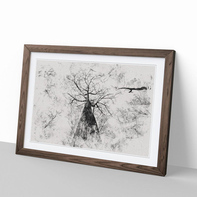 Below the Forest - Picture Frame Graphic Art, Walnut, 48cm H x 65cm W x 2cm D
