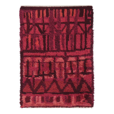 Vintage One-of-a-Kind 4' X 5'6" Hand Knotted Area Rug