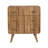 T-bar Ridged Chest, 3-Drawers, Light Brown