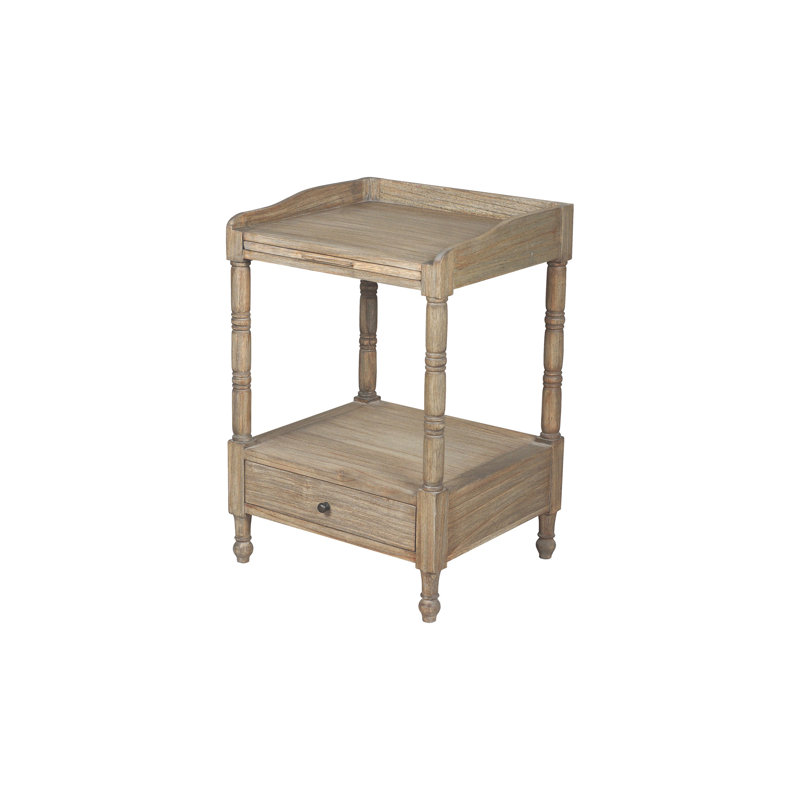 Artisans 45cm W Solid Wood Bedside Table