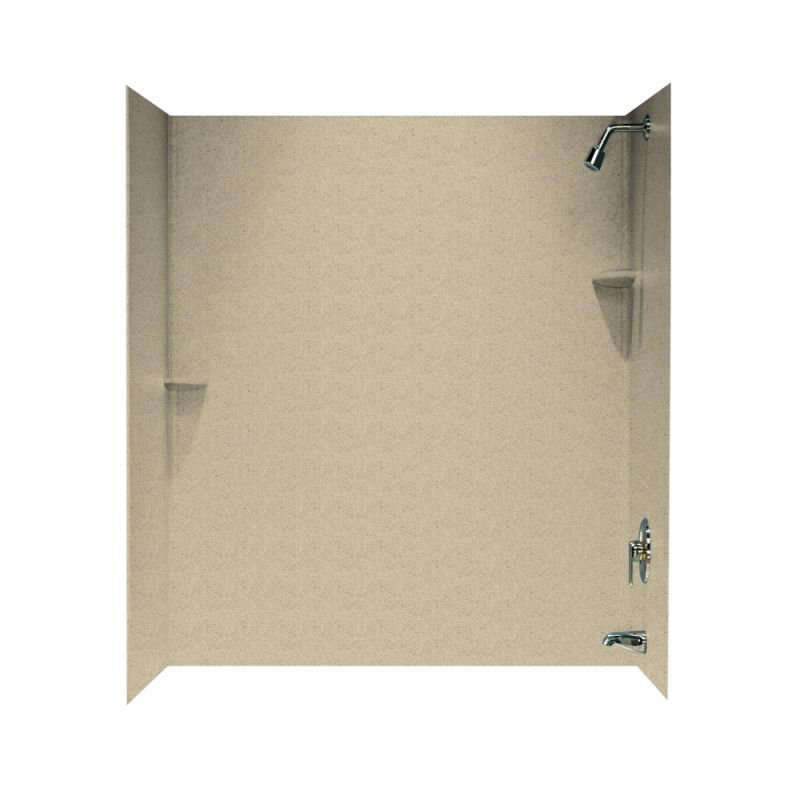 60'' W 30'' D 72'' H Alcove Solid Surface Wall, Prairie