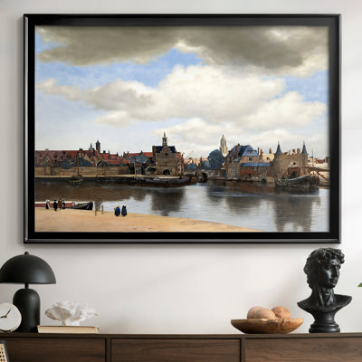 Vue de Delft - tableau de Jean Vermeer, toile tendue avec châssis - 1660 - 1661