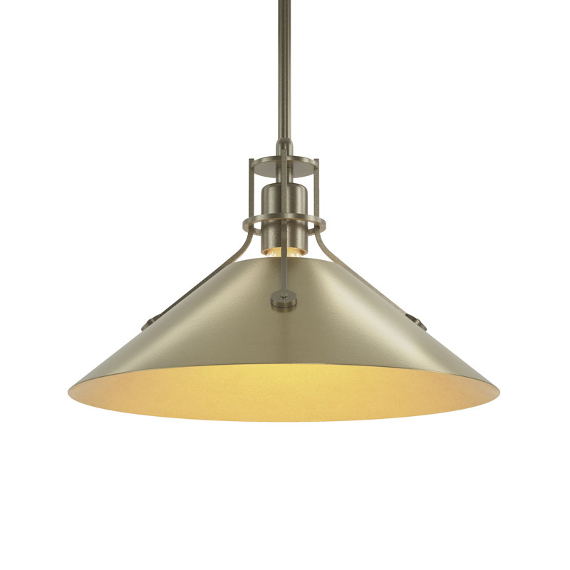 Henry 1 - Light Single Cone Pendant, 56.3'' H X 14.4'' W X 14.4'' D, Modern Brass, Modern Brass