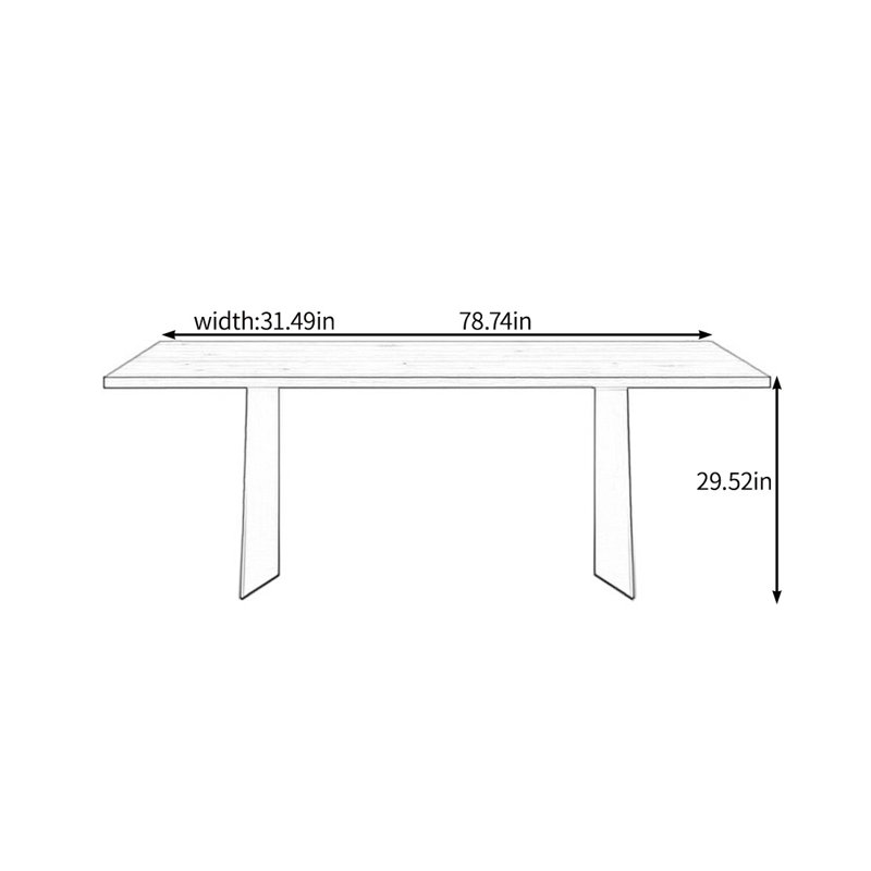 Stavern, H 29,52 po x L 78,74 po x l 31,49 po