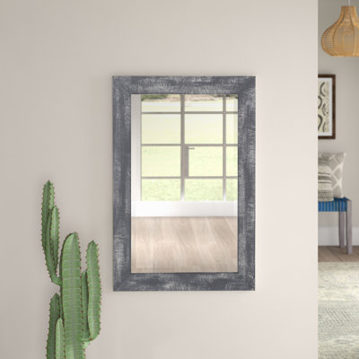 Tiege Rectangular Wood Farmhouse Wall Mirror