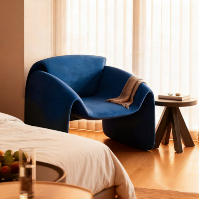Chaise d'appoint 29,13 pouces, rembourrée et profonde, moderne et confortable, idéale pour le salon, la chambre à coucher, le bureau et le salon.