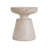 Outdoor/Indoor Lightweight Concrete Side Table,Travertine Finish