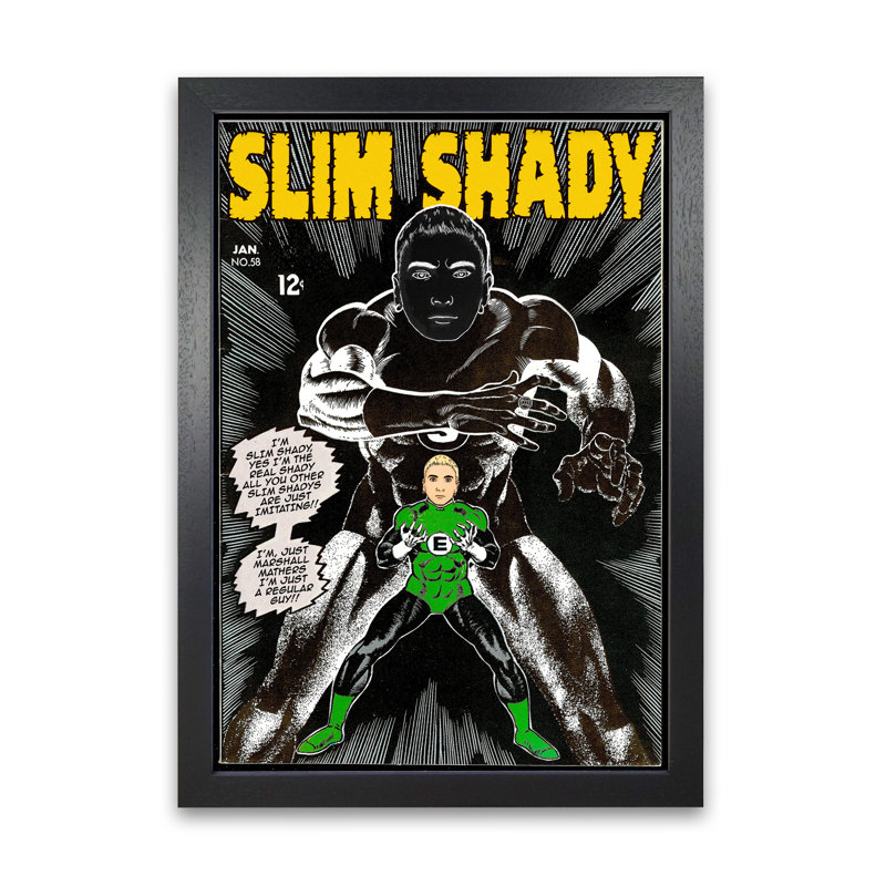 Eminem Slim Shady by David Redon - Print, Black Grain, 59.4 cm H x 42 cm W x 5 cm D
