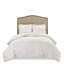 Édredon 3 pièces en chenille de coton - très grand / très grand, décor de feuilles, style chambre à coucher de plage, chenille très grand, thème, chambre à coucher Coastal House,-131376162