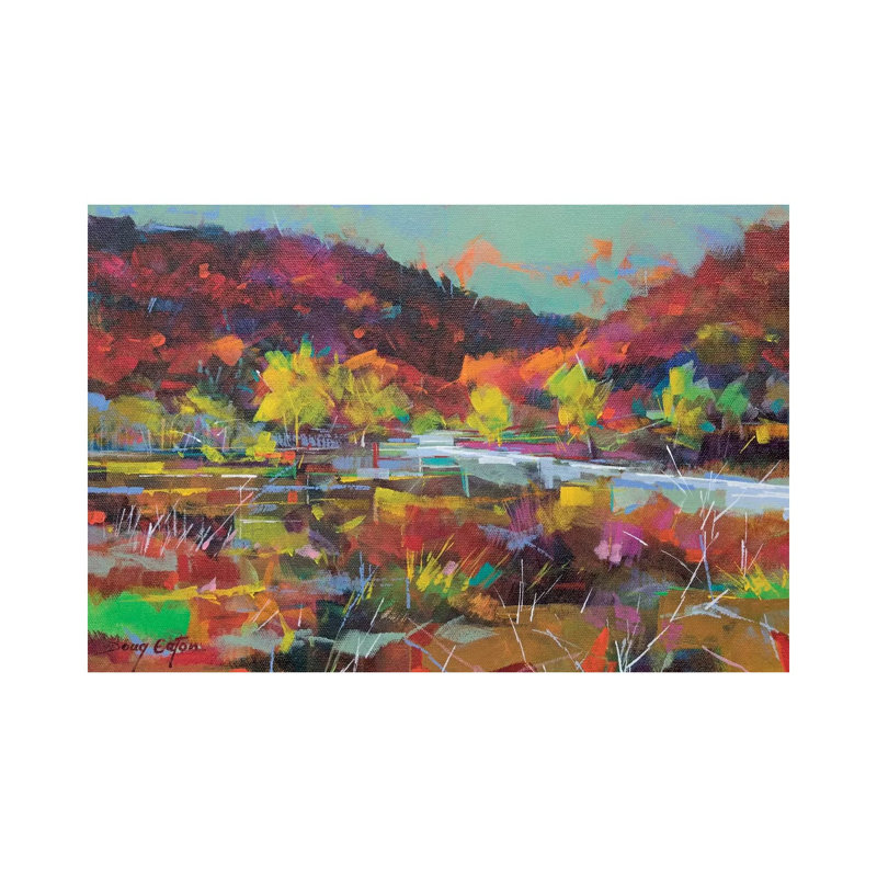 Wye Valley Memories by Doug Eaton - Painting on Canvas, 66.04 cm H x 45.72 cm W, Wrapped Canvas