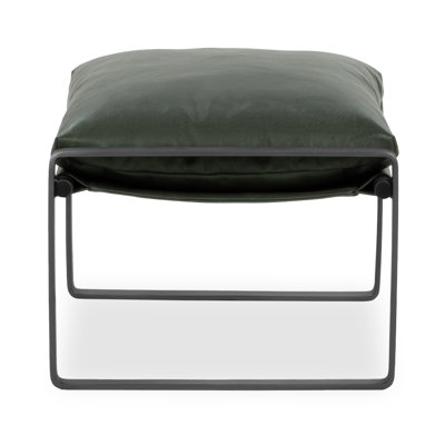 Morgan Top Grain Leather Ottoman