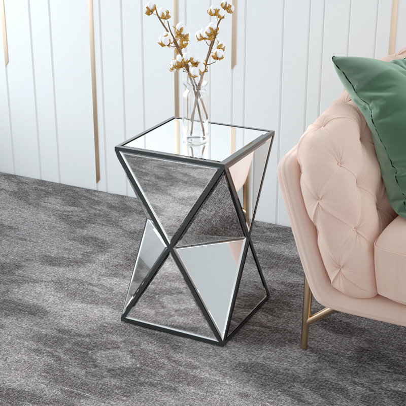 Multi-faceted Geometric Symmetrical End Table