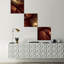 « brun symétrique fractal pattern », impression à multiples images sur toile