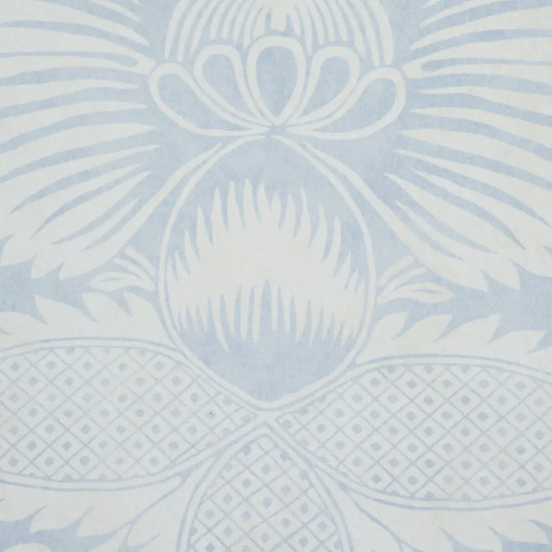 Papier peint damassé Villandry, bleu