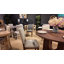 Table de salle à manger ronde de style transitionnel de 119 cm (47 po) avec pied central en forme de U-271785217
