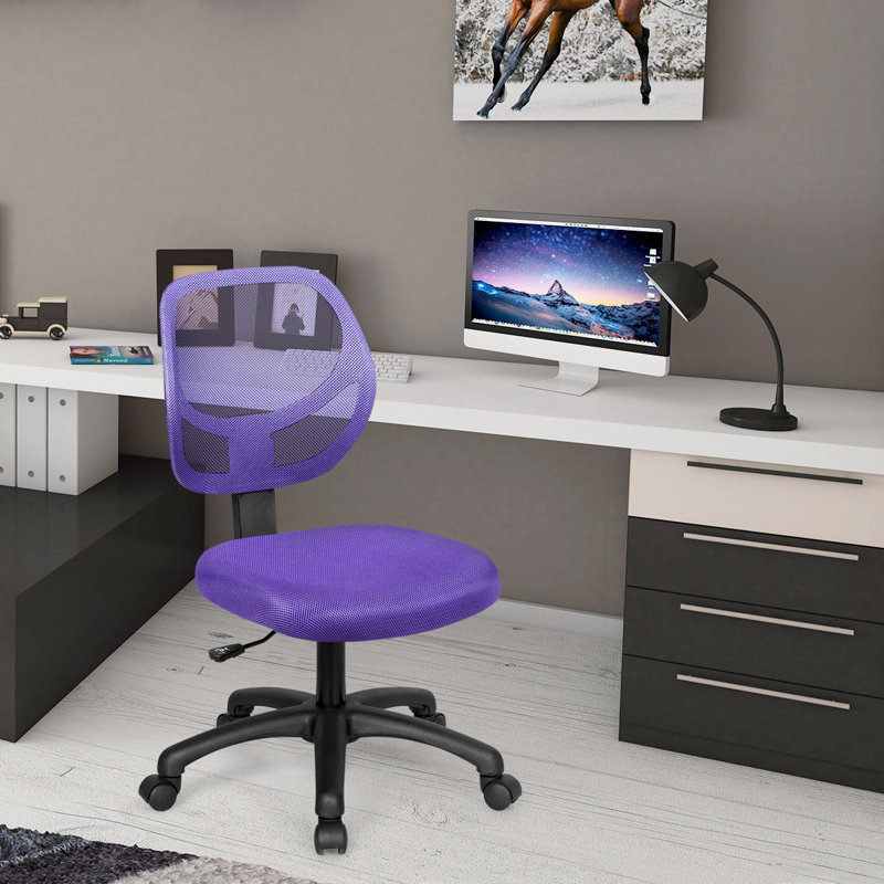 Inbox Zero Bovingdon Mesh Office Chair, Purple