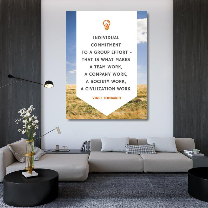 Art sur toile tendue avec Triny ArtsyQuotes, Vince Lombardi, H 47 po x l 36 po