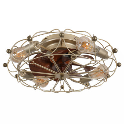 Ventilateur de plafond à profil bas avec télécommande et lumières