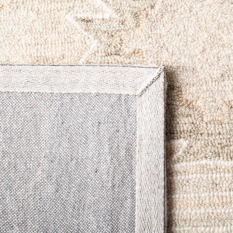 Yazmin Hand Tufted Wool Geometric Rug, Rectangle 5' x 8'