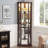 Cornered Curio Cabinet Corner Glass Cabineted Curio Cabinet Corner Display Case For Living Room, Curio Cabinet, Collection, Wine,Bar Glass Storage Included,-2003452742