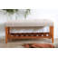 Banc en tissu gris clair Charla-1150584325