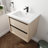Kohlten 24" Wall-Mounted Single Bathroom Vanity Set, Floating Bathroom Vanity with 2 Drawers, Ceramic Basin Sink Top-86773706