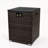 Wicker Fire Pit Column With Glass Wind Guard