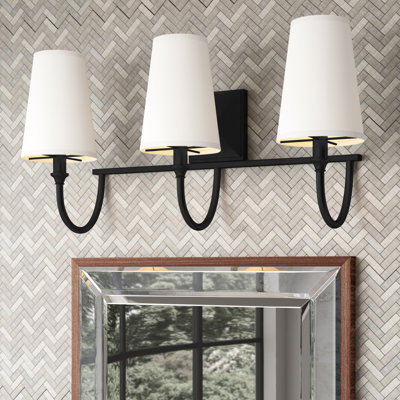 Payson 3-Light Dimmable Vanity Light in Matte Black